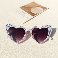 Vacation Heart Shape Ac Special-shaped Mirror Full Frame Kids Sunglasses sku image 3