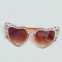 Vacation Heart Shape Ac Special-shaped Mirror Full Frame Kids Sunglasses sku image 6