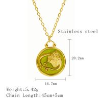 304 Stainless Steel 18K Gold Plated Simple Style Plating Constellation Pendant Necklace sku image 8