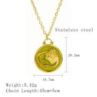 Edelstahl 304 18 Karat Vergoldet Einfacher Stil Überzug Konstellation Halskette Mit Anhänger sku image 8