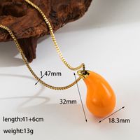 Ig Style Vintage Style Water Droplets Stainless Steel Plating 18k Gold Plated Earrings Necklace sku image 1