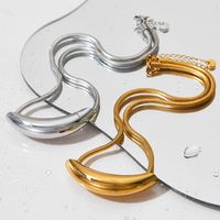 304 Stainless Steel 16K Gold Plated White Gold Plated Gold Plated Simple Style Plating Solid Color Necklace main image 3