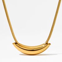 304 Stainless Steel 16K Gold Plated White Gold Plated Gold Plated Simple Style Plating Solid Color Necklace main image 5