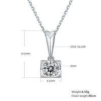 Simple Style Classic Style Solid Color Sterling Silver Flakes Moissanite 18k Gold Plated Jewelry Set sku image 4