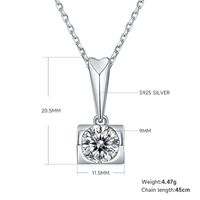 Simple Style Classic Style Solid Color Sterling Silver Flakes Moissanite 18k Gold Plated Jewelry Set sku image 6