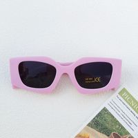 Ig Style Vacation Classic Style Solid Color Ac Special-shaped Mirror Full Frame Kids Sunglasses sku image 4