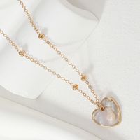 Lady Heart Shape Alloy Plating Gold Plated Women's Pendant Necklace main image 5