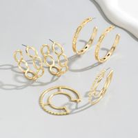 1 Pair Elegant Retro Solid Color Hollow Out Alloy Iron Earrings main image 1
