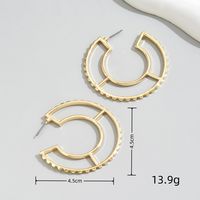1 Pair Elegant Retro Solid Color Hollow Out Alloy Iron Earrings main image 2