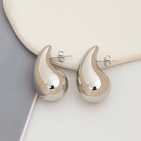 1 Pair Simple Style Water Droplets Plating 304 Stainless Steel Ear Studs main image 4