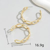 1 Pair Elegant Retro Solid Color Hollow Out Alloy Iron Earrings main image 4
