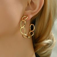 1 Pair Elegant Retro Solid Color Hollow Out Alloy Iron Earrings main image 9
