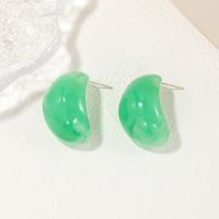 1 Piece Simple Style Geometric Three-dimensional Arylic Ear Studs main image 1