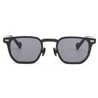 Classic Style Solid Color Ac Square Full Frame Men's Sunglasses main image 2