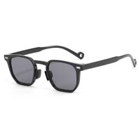 Classic Style Solid Color Ac Square Full Frame Men's Sunglasses main image 3