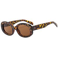 Retro Solid Color Ac Oval Frame Full Frame Men's Sunglasses sku image 7