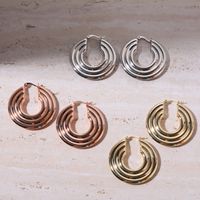 1 Pair Vintage Style U Shape Plating 304 Stainless Steel Gold Plated Hoop Earrings main image 3