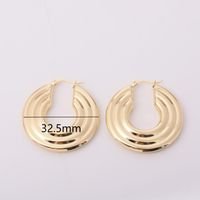 1 Pair Vintage Style U Shape Plating 304 Stainless Steel Gold Plated Hoop Earrings sku image 1