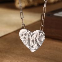 Vintage Style Simple Style Heart Shape Sterling Silver Plating White Gold Plated Women's Bracelets Earrings Necklace main image 4