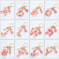 Simple Style Letter Resin Keychain main image 4