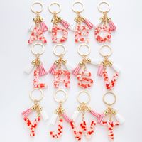 Simple Style Letter Resin Keychain main image 1