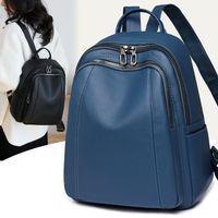 One Size Solid Color Daily Women's Backpack sku image 2