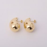 1 Pair Elegant Classic Style Water Droplets Plating Stainless Steel Aviation Pc Gold Plated Ear Studs main image 3