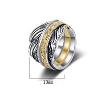 Casual Feather Sterling Silver Plating 24k Gold Plated Open Rings main image 2