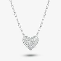 Vintage Style Simple Style Heart Shape Sterling Silver Plating White Gold Plated Women's Bracelets Earrings Necklace sku image 3