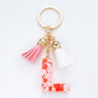 Simple Style Letter Resin Keychain sku image 6