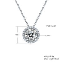 Shiny Solid Color Sterling Silver Plating Inlay Moissanite 18k Gold Plated Jewelry Set sku image 3
