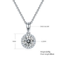 Shiny Solid Color Sterling Silver Plating Inlay Moissanite 18k Gold Plated Jewelry Set sku image 5