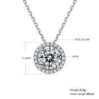 Shiny Solid Color Sterling Silver Plating Inlay Moissanite 18k Gold Plated Jewelry Set sku image 7