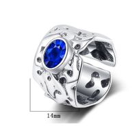Casual Oval Sterling Silver Plating Inlay Zircon Open Rings main image 2