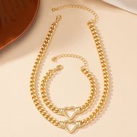 Classical Retro Heart Shape Alloy Plating Women's Bracelets Necklace main image 6