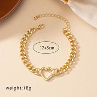 Classical Retro Heart Shape Alloy Plating Women's Bracelets Necklace sku image 1