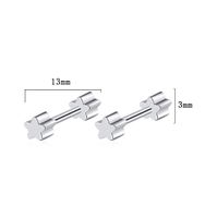 1 Pair Ig Style Simple Style Star Plating Sterling Silver White Gold Plated Ear Studs main image 2