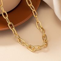 Hip-hop Punk Solid Color Alloy Plating Gold Plated Women's Necklace main image 1