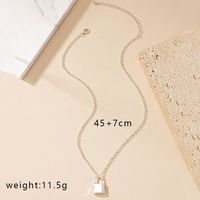 Simple Style Lock Alloy Plating Gold Plated Women's Pendant Necklace sku image 1