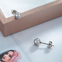 1 Pair Basic Round Plating 304 Stainless Steel 18K Gold Plated Raw Steel Ear Studs main image 9