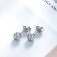 1 Pair Basic Round Plating 304 Stainless Steel 18K Gold Plated Raw Steel Ear Studs main image 6