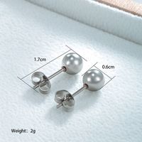 1 Pair Basic Round Plating 304 Stainless Steel 18K Gold Plated Raw Steel Ear Studs main image 10