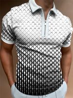 Men's 3d Print Solid Color Vintage Style Classic Style Short Sleeve Loose Turndown main image 3