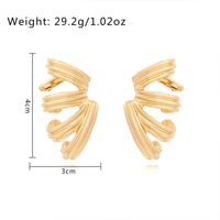1 Pair Lady C Shape Plating Alloy 18k Gold Plated Ear Cuffs main image 3