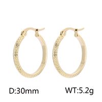 1 Pair Casual Simple Style Solid Color Plating Titanium Steel 18K Gold Plated Hoop Earrings sku image 4