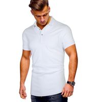 Men's Solid Color Simple Style Classic Style Short Sleeve Loose Turndown main image 2