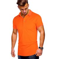 Men's Solid Color Simple Style Classic Style Short Sleeve Loose Turndown main image 4