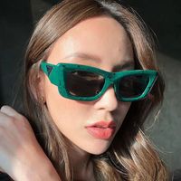 Estilo Clásico Color Sólido Ordenador Personal Ojo De Gato Fotograma Completo Gafas De Sol Mujer main image 1