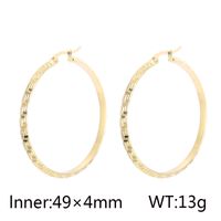 1 Pair Casual Simple Style Solid Color Plating Titanium Steel 18K Gold Plated Hoop Earrings sku image 2