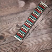 Retro Ethnic Style Rhombus Polyester Metal Embroidery Handmade Women's Bracelets Necklace main image 3